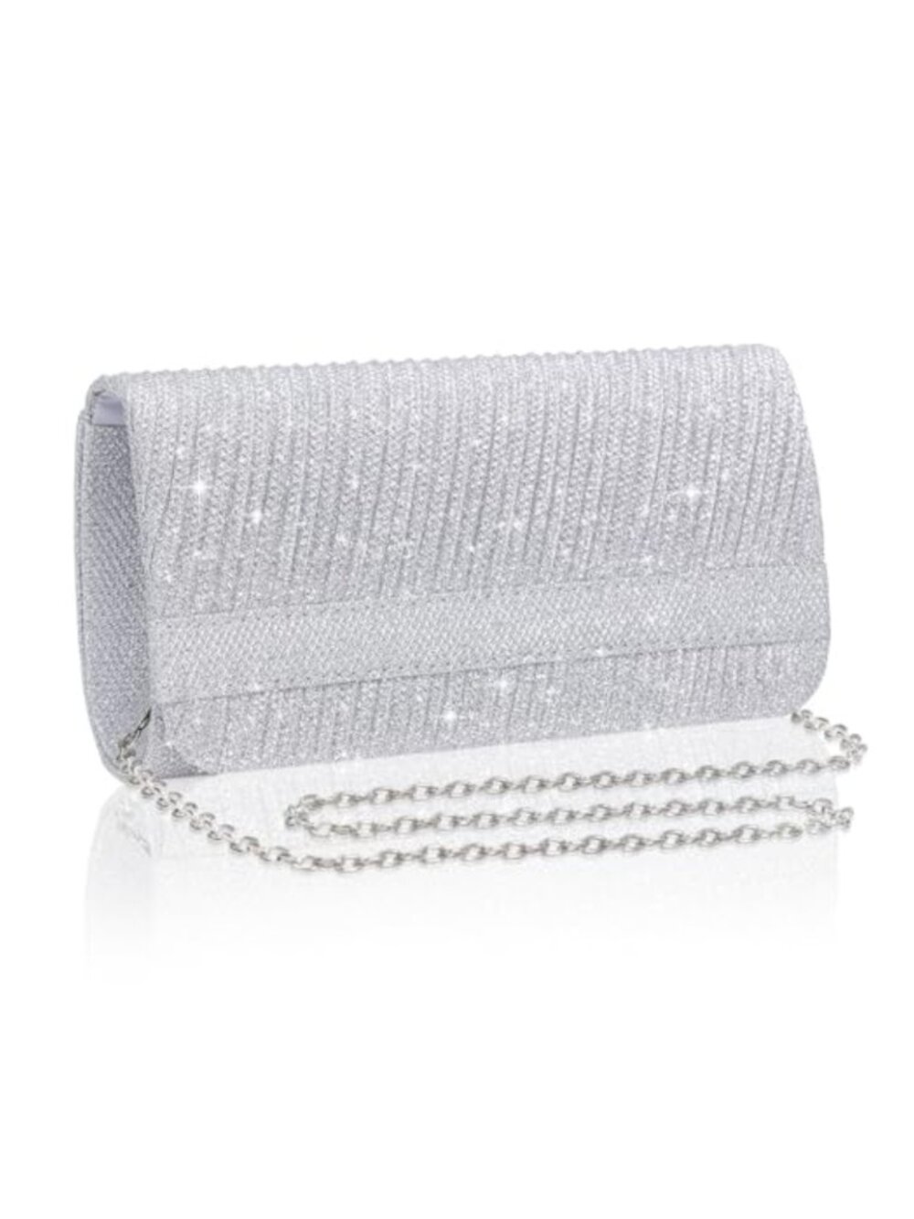 Elegant Evening Clutch Purse with Chain Strap Formal Wedding Party Bag